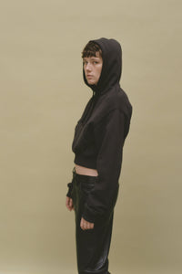Altuzarra_Cropped Hooded Sweatshirt-Black