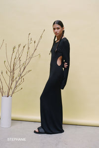 Altuzarra_Long Sleeve Cutout Dress-Black