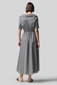 Altuzarra_'Lydia' Dress-Black Ivory Gingham